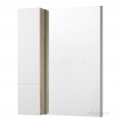 Шкаф для зеркала Акватон (Aquaton) Мишель 23 дуб эндгрейн, белый 1A244303MIX40