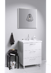 Мебель для ванной Аквелла (Aqwella) Манчестер 80 напольная, цвет белый, MAN01083