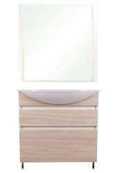 Мебель для ванной Style Line Рената 80 напольная, люкс белый/ясень, PLUS