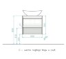 Мебель для ванной Style Line Монако 60 подвесная с 2 ящиками, ориноко/белый лакобель, PLUS