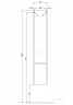Шкаф-колонна Акватон (Aquaton) Стоун грецкий орех 1A228403SXC80