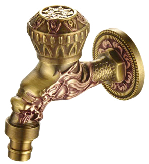 Кран декоративный для бани Bronze de Luxe 21978/1 golden rose (насадка-рассекатель)