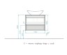 Мебель для ванной Style Line Монако 70 подвесная с 2 ящиками, ориноко/белый лакобель, PLUS