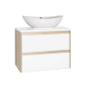 Мебель для ванной Style Line Монако 70 подвесная с 2 ящиками, ориноко/белый лакобель, PLUS