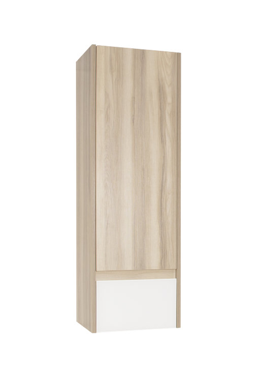 Шкаф-колонна Style Line Монако 36 подвесная с ящиком, ориноко/белый лакобель, PLUS