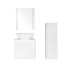 Мебель для ванной Style Line Монако 60 подвесная с 2 ящиками, осина белая/белый лакобель, PLUS