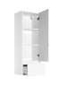 Шкаф-колонна Style Line Монако 36 подвесная с ящиком, осина белая/белый лакобель, PLUS