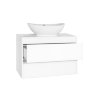 Мебель для ванной Style Line Монако 80 подвесная с 2 ящиками осина белая/белый лакобель, PLUS