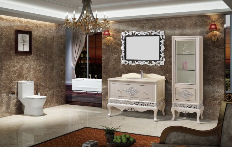 Мебель для ванной Tessoro VERSAILLES арт. BDF-A2039 Перламутр с серебром