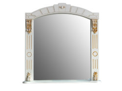 Зеркальный шкаф Atoll Александрия 85 кремовый, патина золото