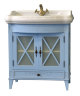 Мебель для ванной Atoll Ретро 80 голубой состаренный, патина серебро