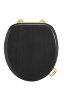 Сиденье с микролифтом для унитаза Boheme Vogue 907-B-G черное, фурнитура золото