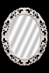 Зеркало Tessoro ISABELLA овальное без фацета арт. TS-102101-W белый глянец