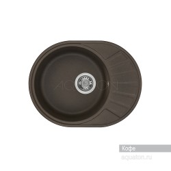 Мойка для кухни Акватон (Aquaton) Чезана круглая с крылом кофе 1A711232CS280