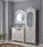 Мебель для ванной Atoll Наполеон-295 белый жемчуг, патина серебро