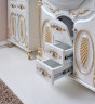 Мебель для ванной Atoll Наполеон-295 белый жемчуг, патина золото