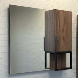 Зеркальный шкаф Comforty Равенна Лофт-90 дуб темно-коричневый