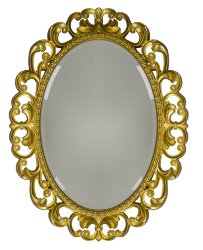 Зеркало Tessoro ISABELLA овальное без фацета арт. TS-107601-S серебро