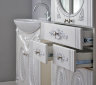 Мебель для ванной Atoll Наполеон-265 белый жемчуг, патина серебро