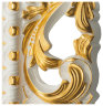 Зеркало Tessoro ISABELLA овальное без фацета арт. TS-107601-W/G белый глянец с золотом
