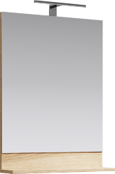 Зеркало Aqwella Фостер 60 с подсветкой, дуб сонома