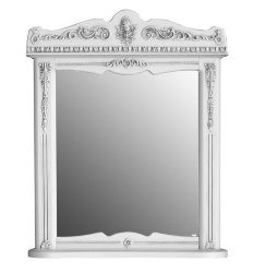 Зеркальный шкаф Atoll Бисмарк 85 кремовый, патина серебро