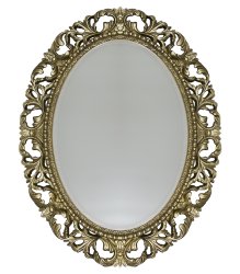 Зеркало Tessoro ISABELLA овальное с фацетом арт. TS-10210-B/L поталь бронза