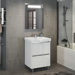 Мебель для ванной Comforty Дублин-60 белый глянец