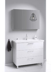 Мебель для ванной Аквелла (Aqwella) Манчестер 100 напольная, цвет белый, MAN01103