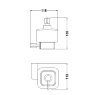 Диспенсер керамика настенный куб SCHEIN ALLOM 222DS-R