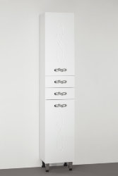 Шкаф-колонна Style Line Венеция 36 с 2 ящиками, белый