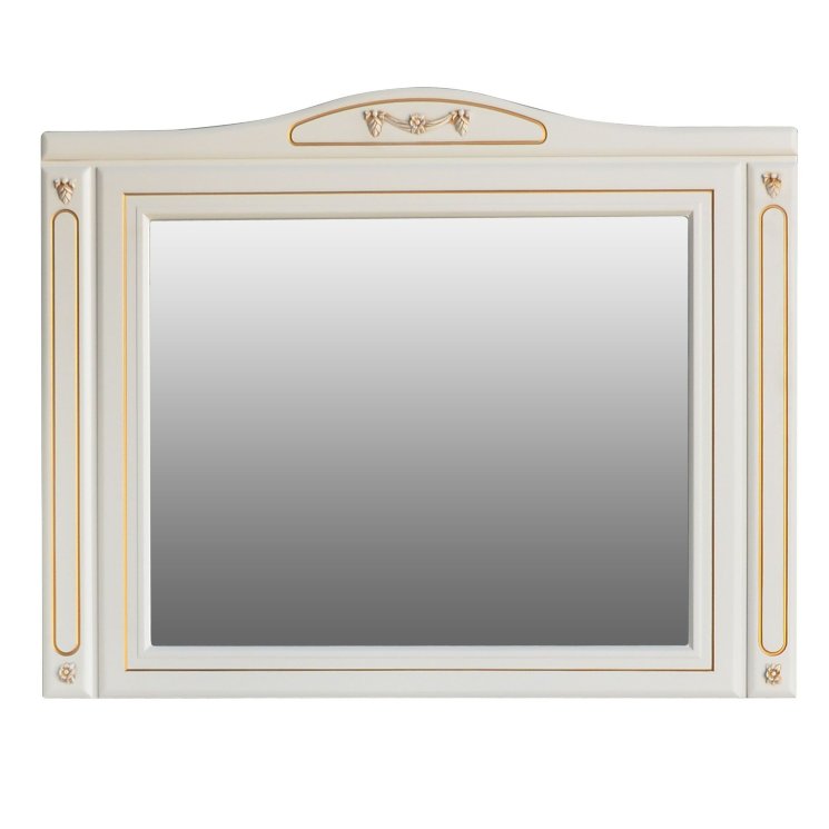 Зеркальный шкаф Atoll Верона 120 кремовый, патина золото