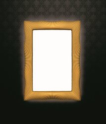Зеркало Boheme Soho 521 с подсветкой 80x120 , золото