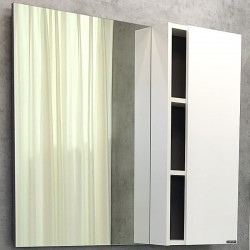 Зеркальный шкаф Comforty Милан-90 белый