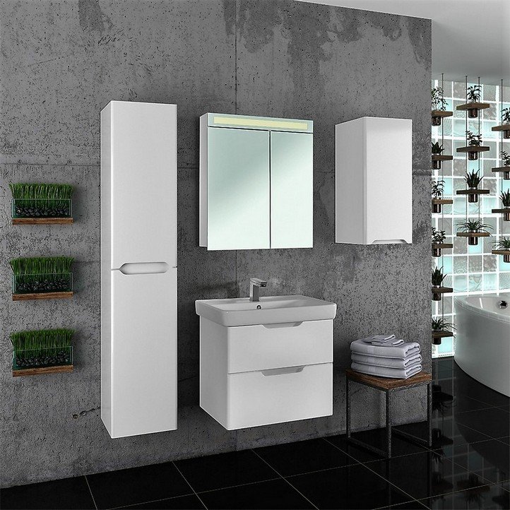 Мебель для ванной Dreja Eco Q 55, белый лак