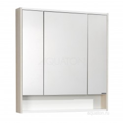 Зеркальный шкаф Акватон (Aquaton) Рико 80 белый, ясень фабрик 1A215302RIB90
