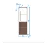 Шкаф-колонна Style line Экзотик 36 правая, древесина/белая