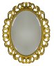Зеркало Tessoro ISABELLA овальное с фацетом арт. TS-10760-W/B белый глянец с бронзой