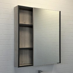 Зеркальный шкаф Comforty Вена-70 дуб дымчатый