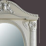Зеркальный шкаф Atoll Наполеон-195 белый жемчуг, патина серебро