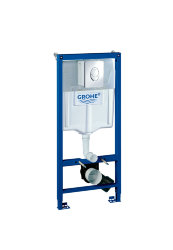 Система инсталляции для унитаза GROHE 38721001 Rapid SL с панелью смыва Skate Air (3 режима), комплект 3-в-1 (1,13 м)