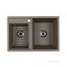 Мойка для кухни Акватон (Aquaton) Делия 78 DBL 2 чаши серый шелк 1A723132DE250