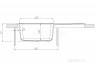 Мойка для кухни Акватон (Aquaton) Аманда прямоугольная с крылом серый шелк 1A712832AD250