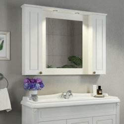 Зеркальный шкаф Comforty Палермо-120 белый