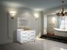 Мебель для ванной Tessoro LAURA 120 с узором Белый глянец Золото со стеклом