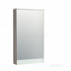 Зеркальный шкаф Акватон (Aquaton) Эмма белый, дуб наварра 1A221802EAD80