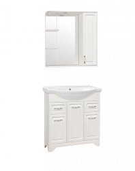 Мебель для ванной Style Line Олеандр-2 75 с 2 ящиками, рельеф пастель