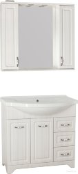 Мебель для ванной Style Line Олеандр-2 90 с 3 ящиками, рельеф пастель