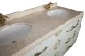 Мебель для ванной Tessoro LAURA 150 с узором Белый глянец Золото со стеклом