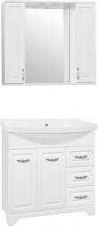 Мебель для ванной Style Line Олеандр-2 90 с 3 ящиками, белая